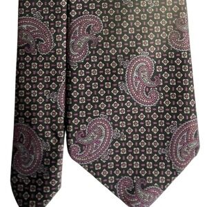Barry of London Silk Tie Men's Purple Paisley Necktie‎ Classic Formal